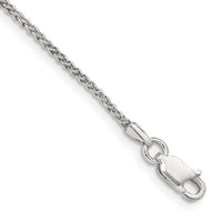 Sterling Silver 1.5mm Round Spiga Chain Anklet