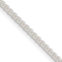 Sterling Silver 1.6mm Round Spiga Chain Necklace w/2in ext.