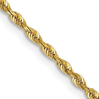 14K Diamond-cut 1.85mm Quadruple Rope Lobster Clasp Chain Necklace