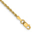 14K 8 Inch 2mm Diamond-cut Quadruple Rope Lobster Clasp Chain