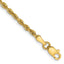 14K 7 Inch 2.25mm Diamond-cut Quadruple Rope Lobster Clasp Chain