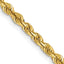 14K 16 Inch 3mm Diamond-cut Quadruple Rope Lobster Clasp Chain Necklace