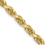 14K 20 Inch 4.5mm Diamond-cut Quadruple Rope Lobster Clasp Chain Necklace