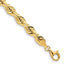 14K 8 Inch 7mm Diamond-cut Quadruple Rope Fancy Lobster Clasp Chain