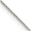 Sterling Silver 1.1mm Diamond-cut Round Box Chain Necklace w/4in ext.