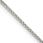 Sterling Silver 1.3mm Diamond-cut Round Box Chain Necklace w/2in ext.