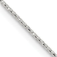 Sterling Silver 1.5mm Diamond-cut Round Box Chain Necklace w/4in ext.