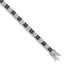 Sterling Silver Rhodium-plated 7in Black/White CZ Tennis Bracelet