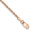 14K Rose Gold 7 inch 1.8mm Diamond-cut Man Made Rope with Lobster Clasp Chain