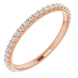 18K Rose Gold Accented Matching Band