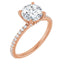 DIOR 14K Rose Gold Hidden Halo Round Lab Grown Diamond Engagement Ring