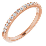 14K Rose Gold Accented Matching Band