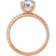 DIOR 14K Rose Gold Hidden Halo Round Lab Grown Diamond Engagement Ring