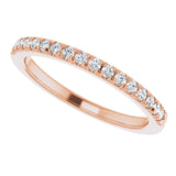 14K Rose Gold Accented Matching Band