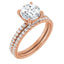 DIOR 14K Rose Gold Hidden Halo Round Lab Grown Diamond Engagement Ring