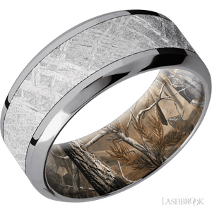 Tantalum with Polish , Polish Finish and Meteorite Inlay and RealTree AP - 9MM - Larson Jewelers