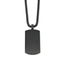 Stainless Steel Pendant with Ebony Wood and Carbon Fiber Inlay with 22 Inch Matching Chain