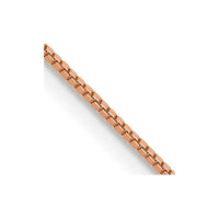 14K Rose Gold .7mm Box Link with Lobster Clasp Chain Necklace