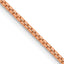 14K Rose Gold 1.3mm Box Link with Lobster Clasp Chain Necklace