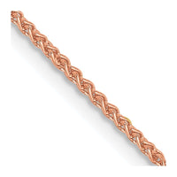 14K Rose Gold 1.25mm Solid Polished Spiga with Lobster Clasp Chain Necklace