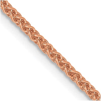 14K Rose Gold 1.7mm Solid Polished Spiga with Lobster Clasp Chain Necklace