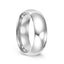 10k White Gold Men's Domed Ring with Polished Finish - 5mm - 10mm