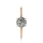 ZELDA 1.11 ct 14K Rose Gold Round Natural Salt & Pepper Diamond Solitaire Engagement Ring