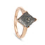 MELANIE 1.22ct 14K Rose Gold Natural Salt & Pepper Diamond Engagement Ring