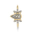 MORRISA 0.78 ct 14K Gold Pear Natural Salt & Pepper Diamond Engagement Ring