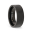 MIDNIGHT Flat Black Zirconium Ring with Knurled Finish - 8mm