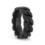 SENTINEL Black Zirconium Ring with Chain-Link Pattern - 8mm