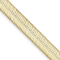 14k 5.5mm Silky Herringbone Chain Necklace