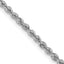 14K White Gold 2.25mm Regular Rope with Lobster Clasp Chain Necklace