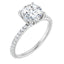 DIOR Silver Hidden Halo Round Lab Grown Diamond Engagement Ring