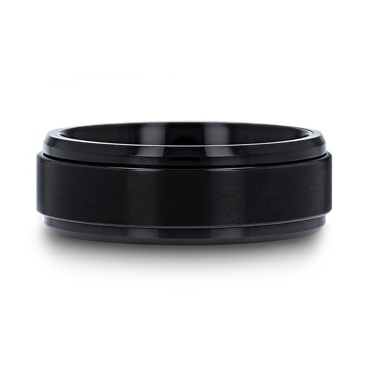 Black tungsten shop spinner ring