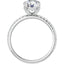 DIOR Silver Hidden Halo Round Lab Grown Diamond Engagement Ring