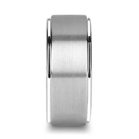 OPTIMUS Raised Center with Brush Finish Tungsten Ring - 4mm - 12mm - Larson Jewelers