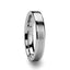 MILANA Women Tungsten Ring Flat Brushed Center Finish - 4mm - 6mm - Larson Jewelers