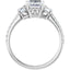 EMMA 14K White Gold Emerald Cut Engagement Ring