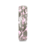 JOAN Domed Polished Pink Ceramic Ring with Laser Engraved Camo Pattern - 6mm