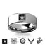 Military Symbol Logo Engraving Flat Polished Tungsten Ring - Army, Coast Guard, Navy, Marines, Air Force - 4mm - 12mm