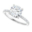 DIOR Silver Hidden Halo Round Lab Grown Diamond Engagement Ring