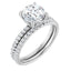 DIOR Silver Hidden Halo Round Lab Grown Diamond Engagement Ring