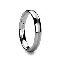 HENDERSON Domed White Tungsten Ring with Satin Stripe - 4mm - 10mm - Larson Jewelers