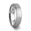 ORLOFF White Tungsten Ring with Raised Brush Finished Center - 6mm & 8mm - Larson Jewelers