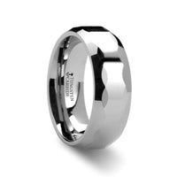 CHICAGO Tungsten Carbide Ring with Oval Facets - 8 mm - Larson Jewelers