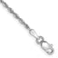 14K White Gold 10 Inch 1.85mm Diamond-cut Quadruple Rope Lobster Clasp Chain