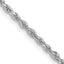 14K White Gold 2mm Diamond-cut Quadruple Rope Lobster Clasp Chain Necklace