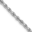 14K White Gold 3mm Diamond-cut Quadruple Rope Lobster Clasp Chain Necklace