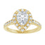 ANGEL 14K Yellow Gold Accented Pear Engagement Ring